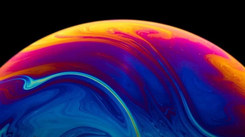 Soap Bubble Black background Wallpaper