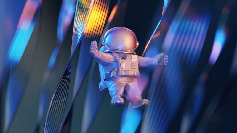 Huawei P50 Pocket Astronaut Wallpaper