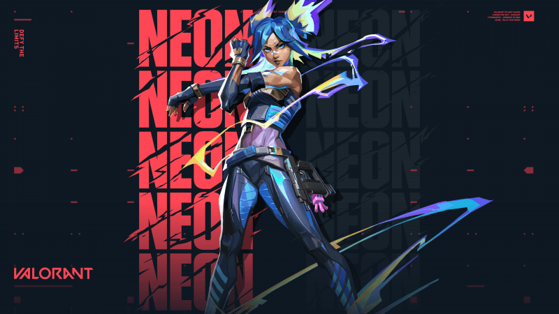 Valorant agent Neon Wallpaper