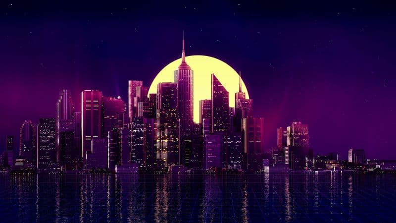 Cityscape Synthwave Wallpaper