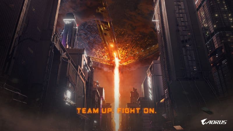 Team up Fight on Gigabyte AORUS Gaming Wallpaper