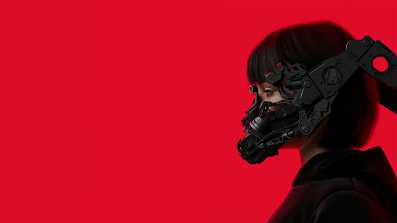 Cyberpunk Red background Wallpaper