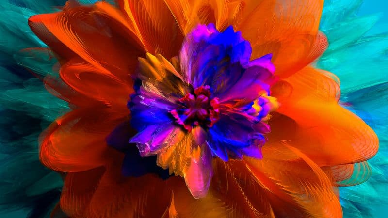 3D Floral Background Wallpaper