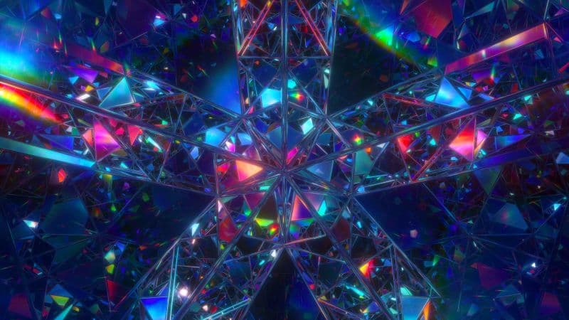 Mirror Crystals Wallpaper