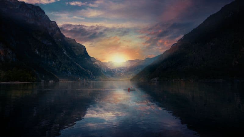 Sunrise Alone Wallpaper