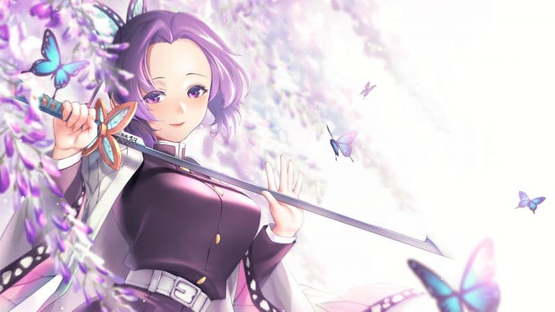 Demon Slayer: Kimetsu no Yaiba Shinobu Kocho Wallpaper