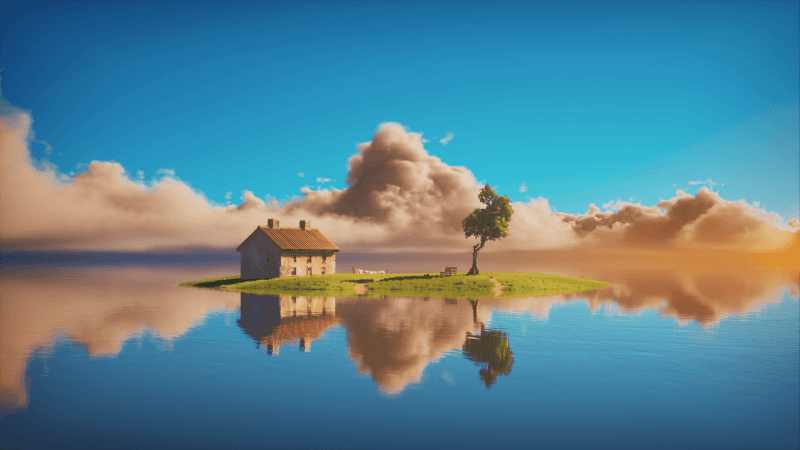 Island Sunny day Wallpaper