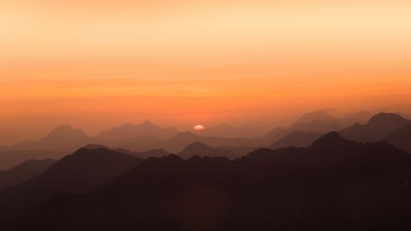 Sunset Mountains Wallpaper