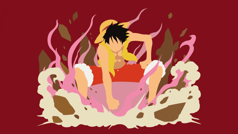 Monkey D. Luffy Minimal art Wallpaper