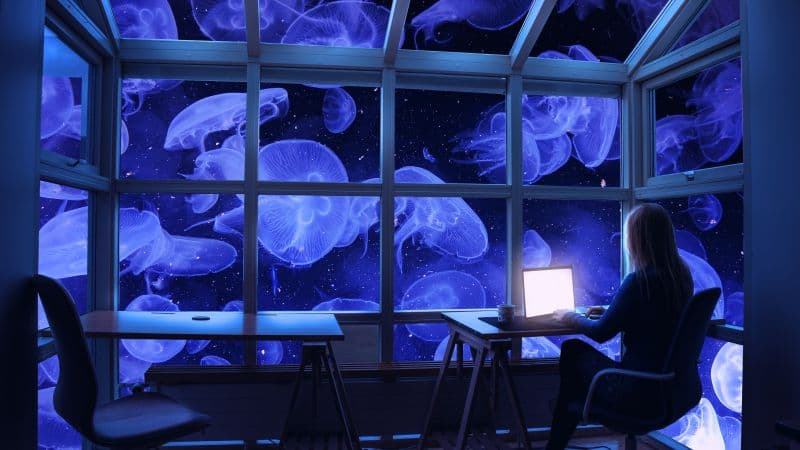 Jellyfishes WFH Wallpaper