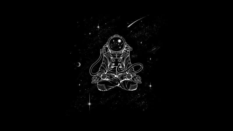 Astronaut Yoga Wallpaper