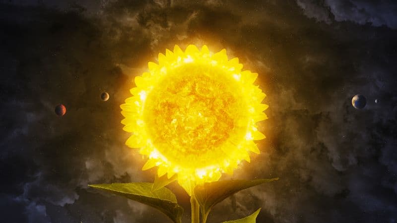 Solar system Sunflower Wallpaper