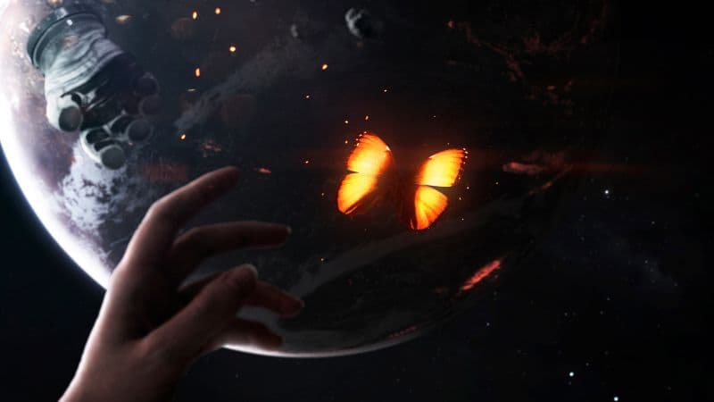 Butterfly Outer space Wallpaper