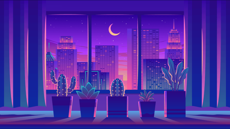 Room Cityscape Wallpaper