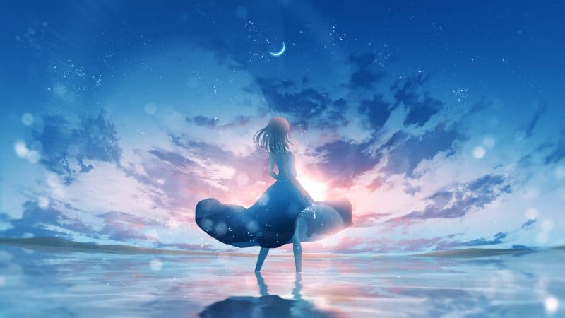 Anime girl Aesthetic Wallpaper