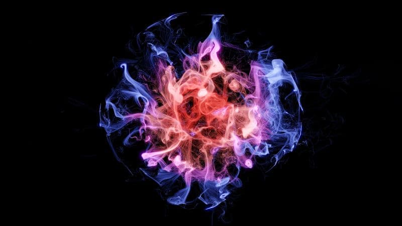 Colorful smoke Black background Wallpaper