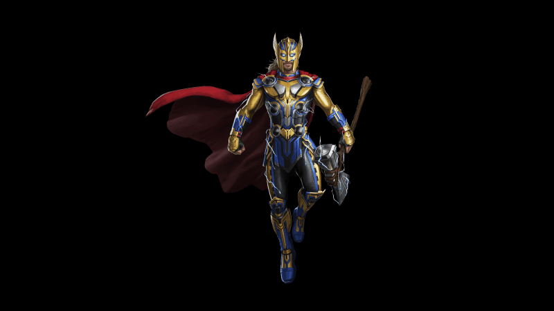 Thor with Stormbreaker AMOLED Wallpaper