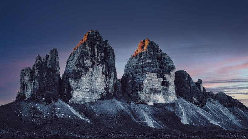 Three peaks of Lavaredo Dolomite mountains Wallpaper