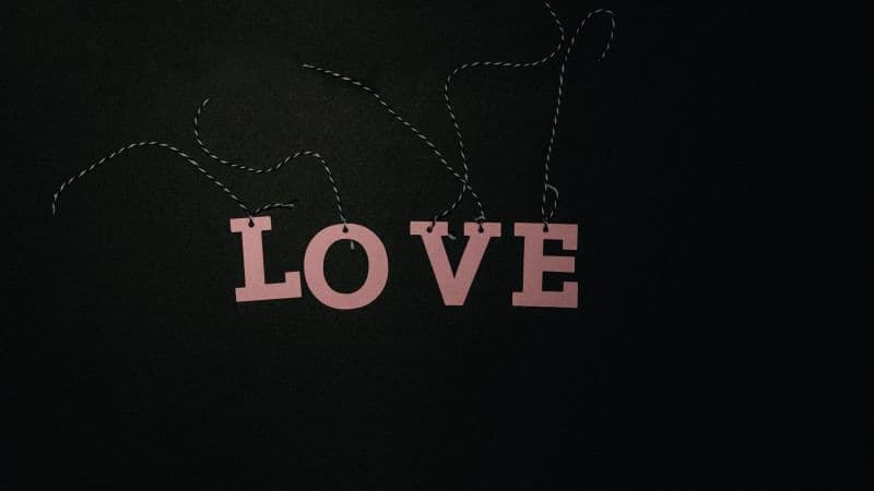 Love text Pink text Wallpaper
