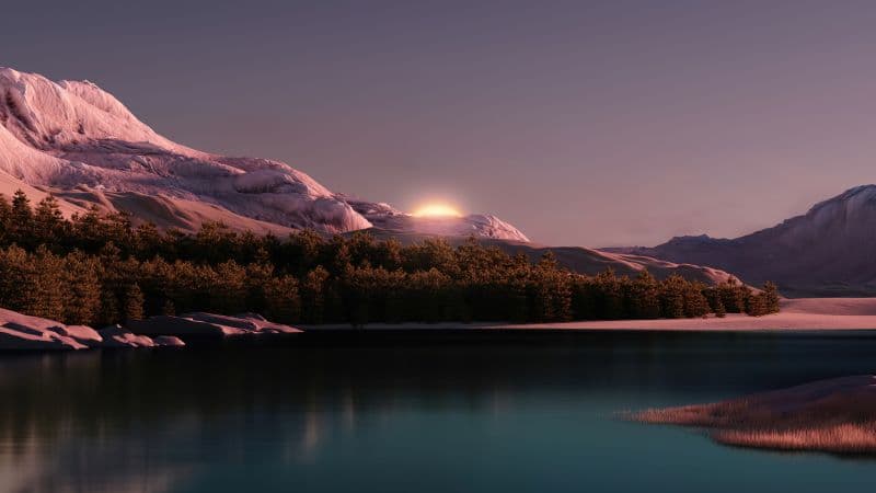 Landscape Evening Wallpaper