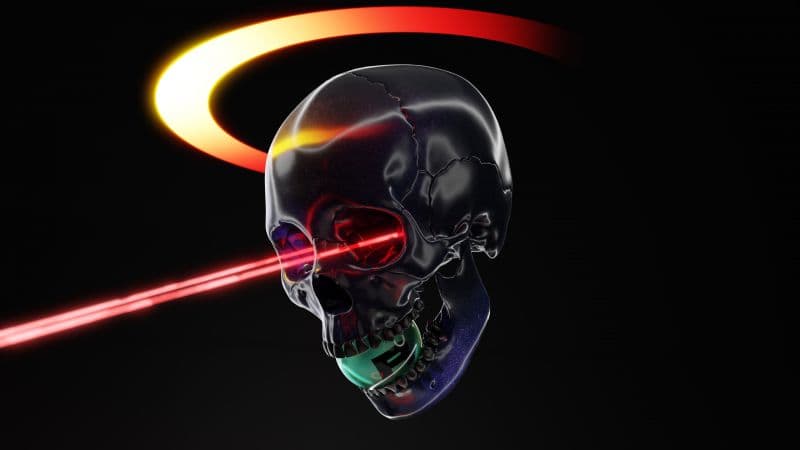 Skull Black background Wallpaper