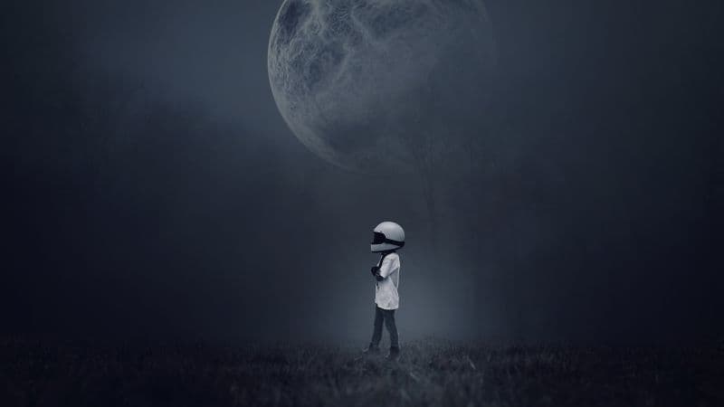 Moon Alone Wallpaper