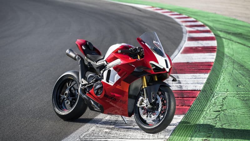 Ducati Panigale V4 R Race track Wallpaper