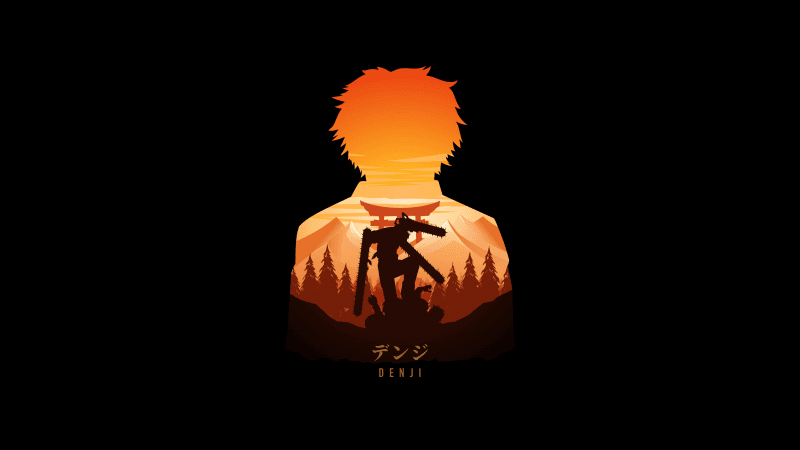Denji Illustration Wallpaper