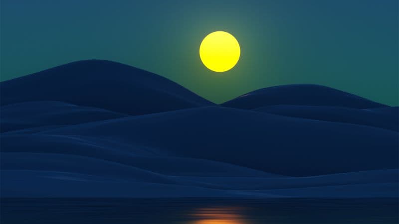Moon Digital Art Wallpaper