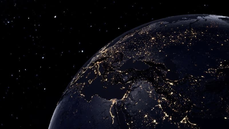Planet Earth Night view Wallpaper