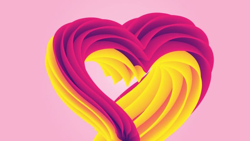 Love heart Pink background Wallpaper