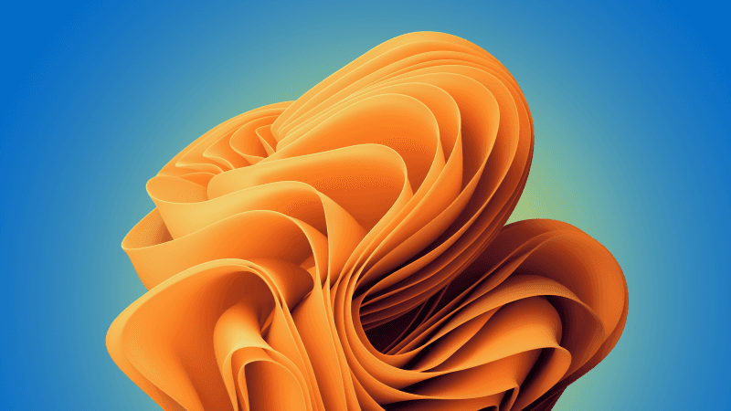 Windows 11 Sunset Orange Wallpaper