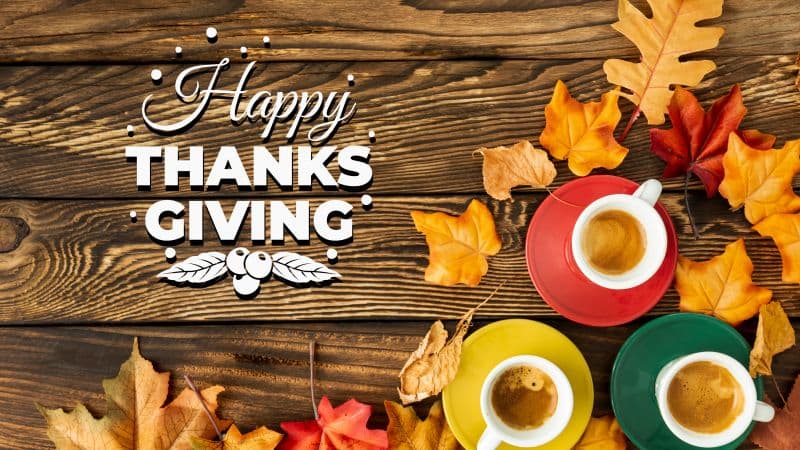 Happy Thanksgiving Wooden Floor Wallpaper