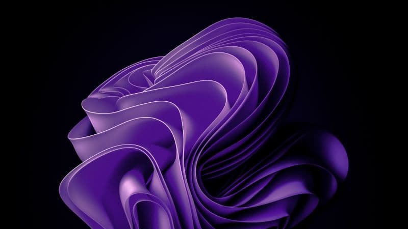 Windows 11 AMOLED Purple abstract Wallpaper