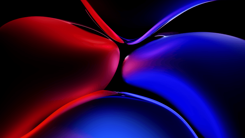 Black background Metallic shapes Wallpaper