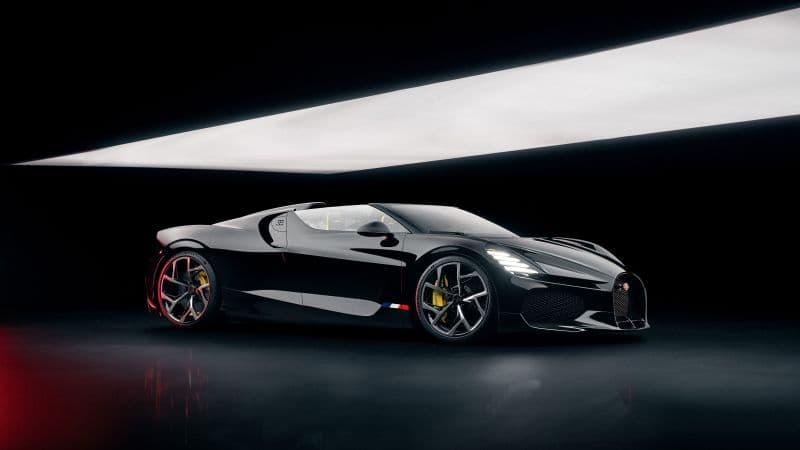 Black Bugatti W16 Mistral Sports cars Wallpaper