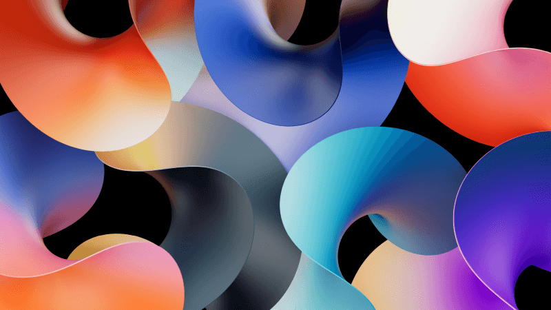 Colorful gradients Gradient curves Wallpaper