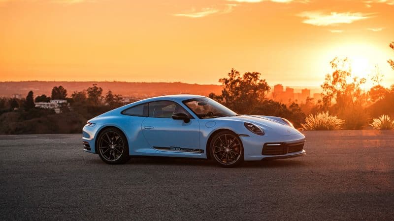 Porsche 911 Carrera T Sunset Wallpaper