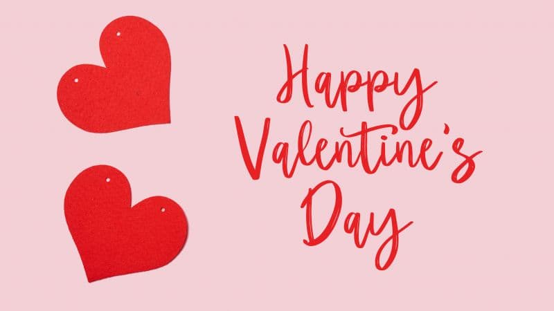 Red hearts Happy Valentine's Day Wallpaper