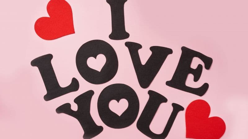 I Love You Red hearts Wallpaper