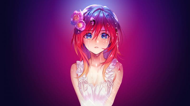 Anime girl Sad Wallpaper