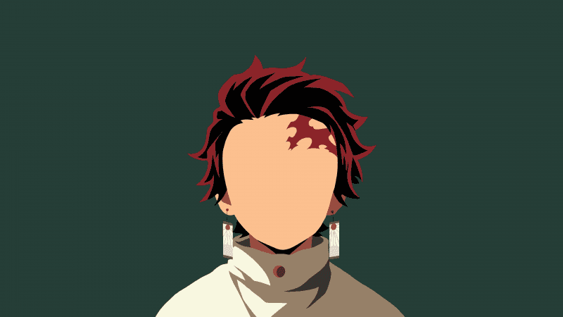 Tanjiro Kamado Minimal Wallpaper