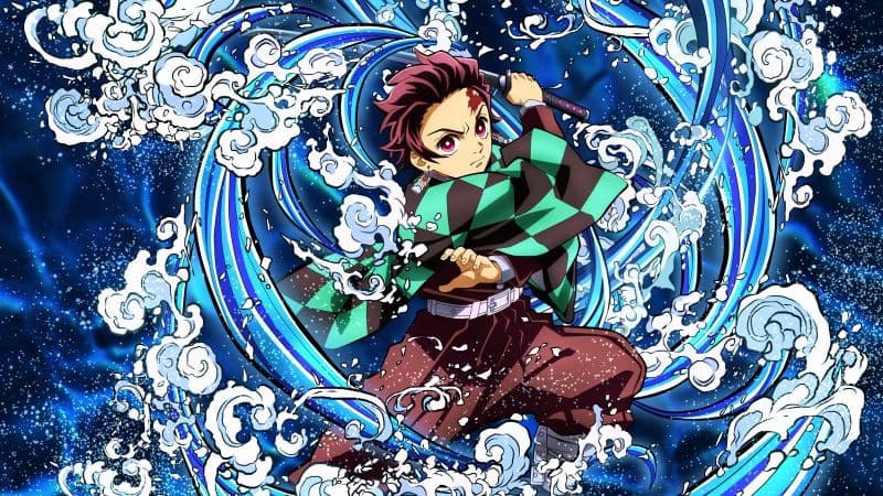 Demon Slayer Tanjiro Kamado Water Breathing Wallpaper