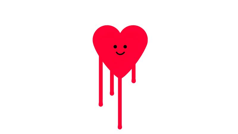 Drippy heart Heart smiley Wallpaper