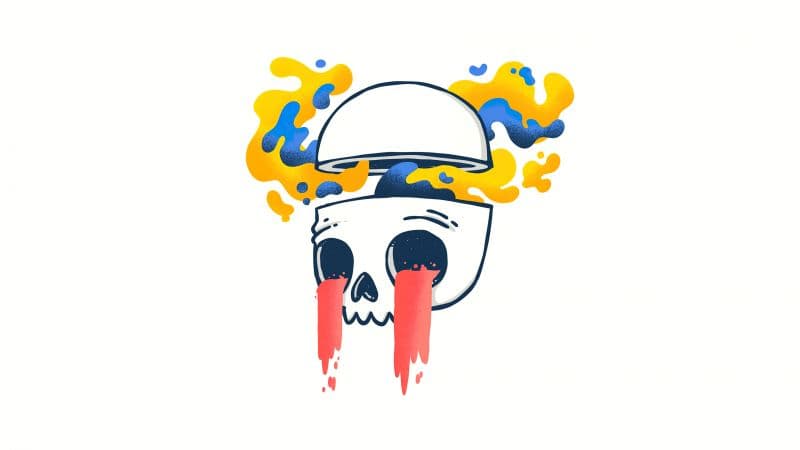 Drippy skull Drippy artwork Wallpaper