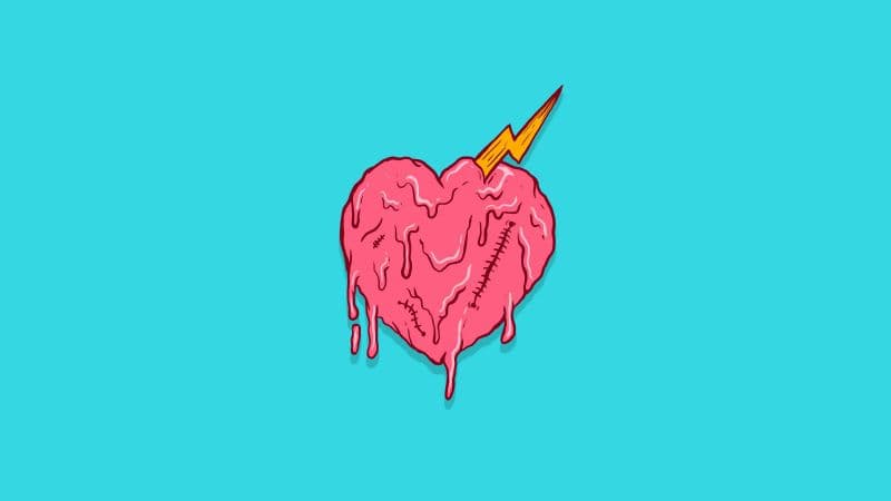 Drippy heart Melting heart Wallpaper