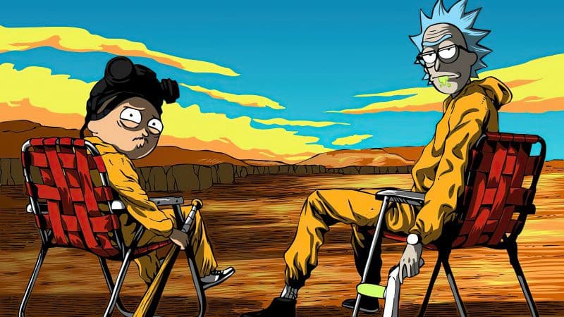 Rick and Morty Breaking Bad Wallpaper