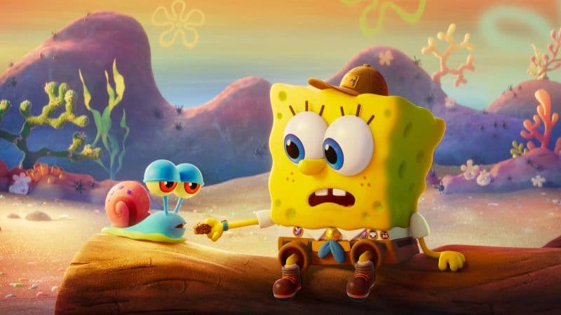 SpongeBob and Gary the Snail in The SpongeBob Movie Wallpaper