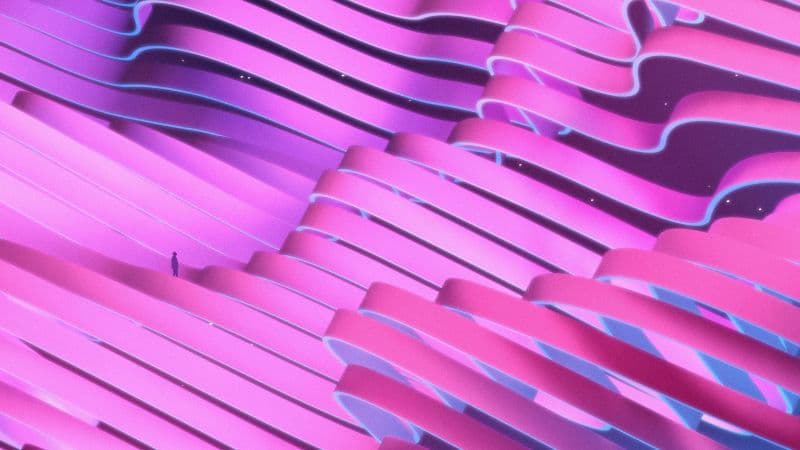 Waves Pink background Wallpaper