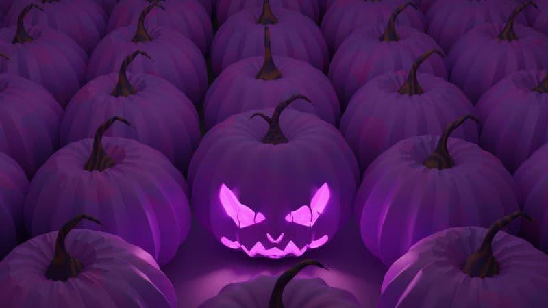 Halloween Pumpkin Purple aesthetic Wallpaper